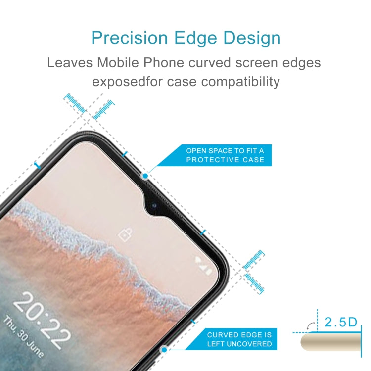 10 PCS 0.26mm 9H 2.5D Tempered Glass Film For Nokia C21 Plus