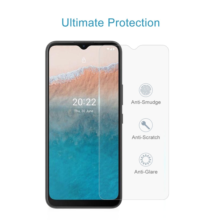 10 PCS 0.26mm 9H 2.5D Tempered Glass Film For Nokia C21 Plus