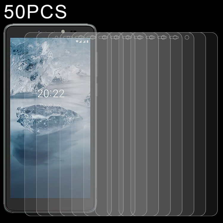 50 PCS 0.26mm 9H 2.5D Tempered Glass Film For Nokia C2 2nd Edition
