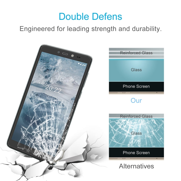 50 PCS 0.26mm 9H 2.5D Tempered Glass Film For Nokia C2 2nd Edition