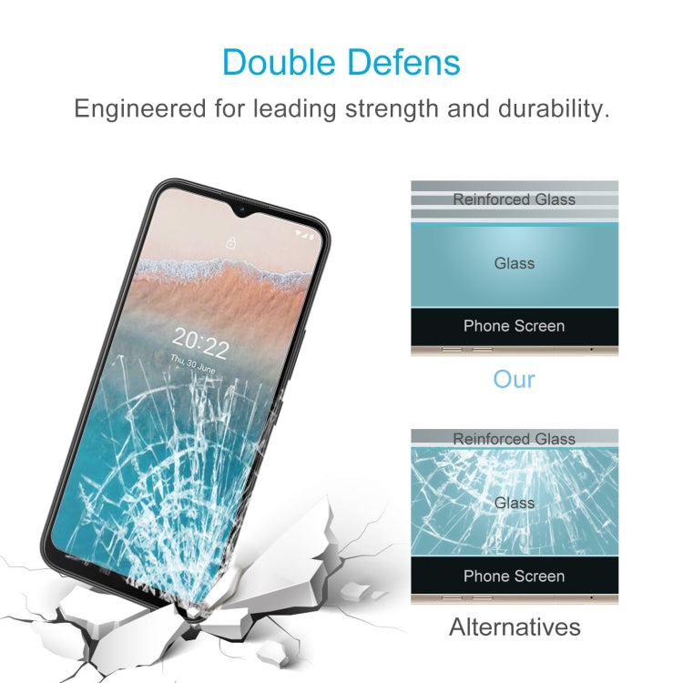 50 PCS 0.26mm 9H 2.5D Tempered Glass Film For Nokia C21 Plus