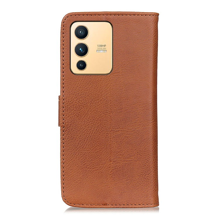 For vivo S12 / V23 5G KHAZNEH Cowhide Texture Flip Leather PhoneCase