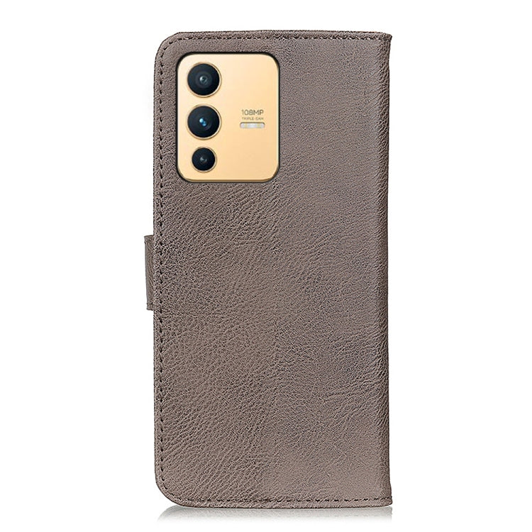 For vivo S12 / V23 5G KHAZNEH Cowhide Texture Flip Leather PhoneCase