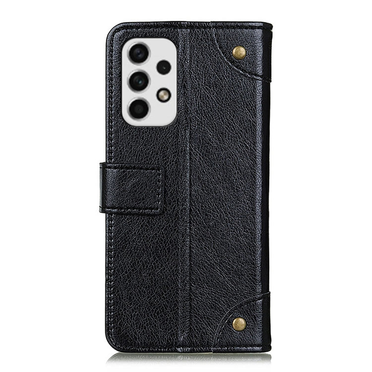 For Samsung Galaxy A23 4G Copper Buckle Nappa Texture Flip Leather Phone Case