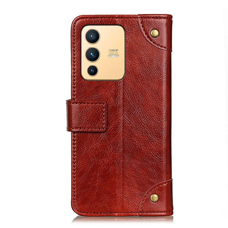 For vivo S12 / V23 5G Copper Buckle Nappa Texture Flip Leather Phone Case