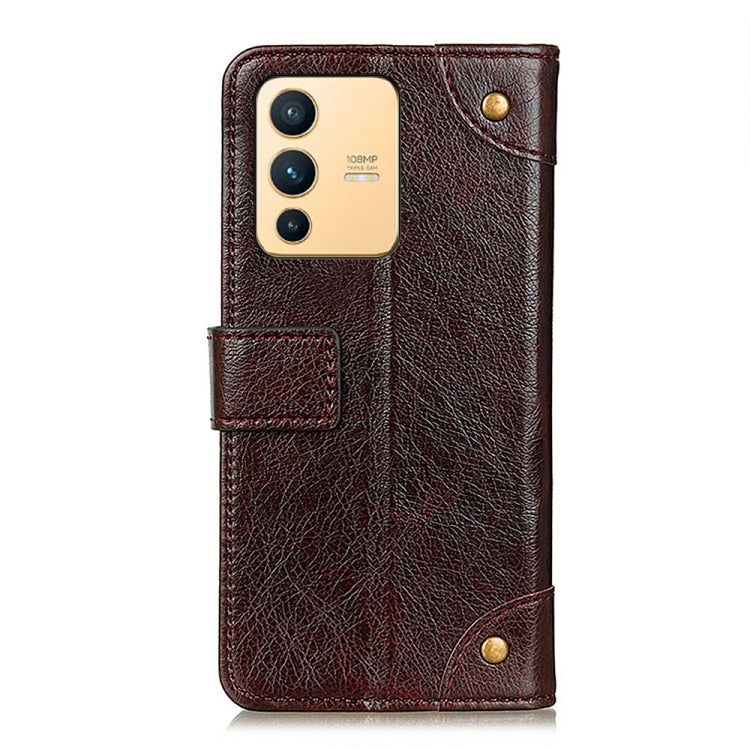For vivo S12 / V23 5G Copper Buckle Nappa Texture Flip Leather Phone Case