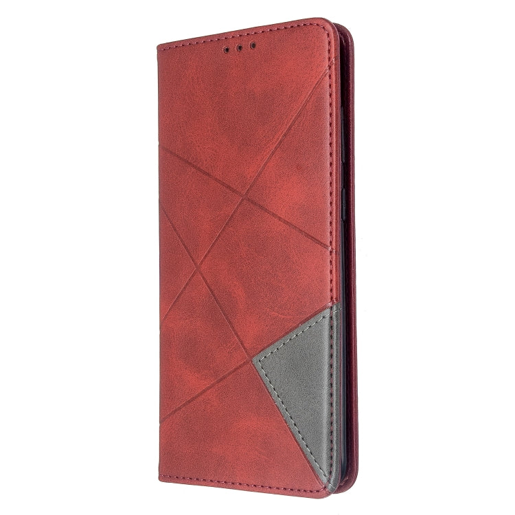 For Galaxy S20+ Rhombus Texture Horizontal Flip Magnetic Leather Case with Holder & Card Slots