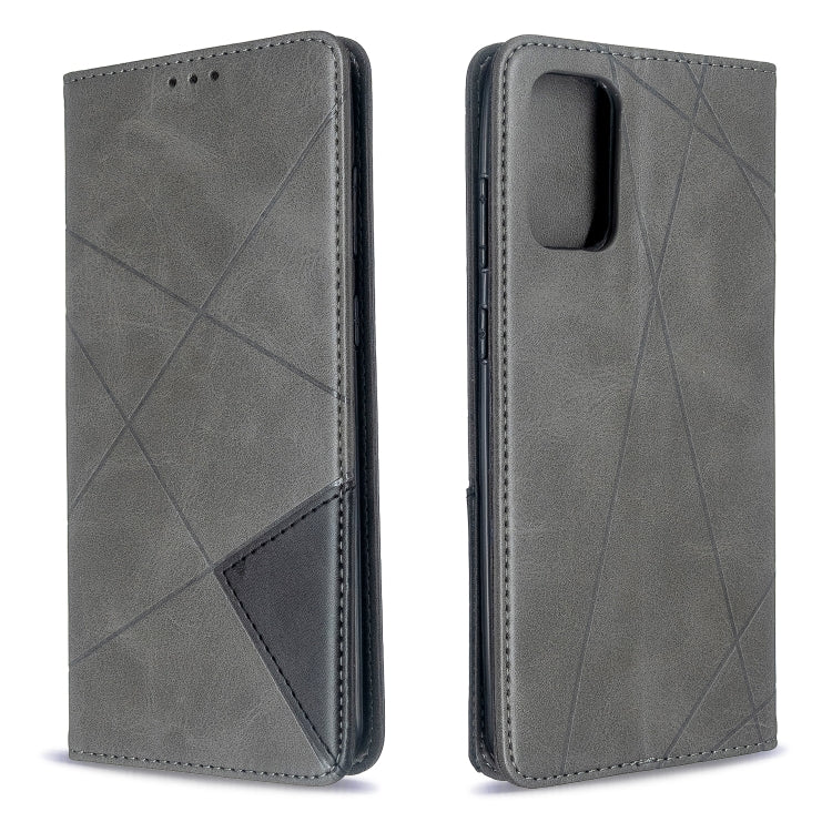 For Galaxy S20+ Rhombus Texture Horizontal Flip Magnetic Leather Case with Holder & Card Slots