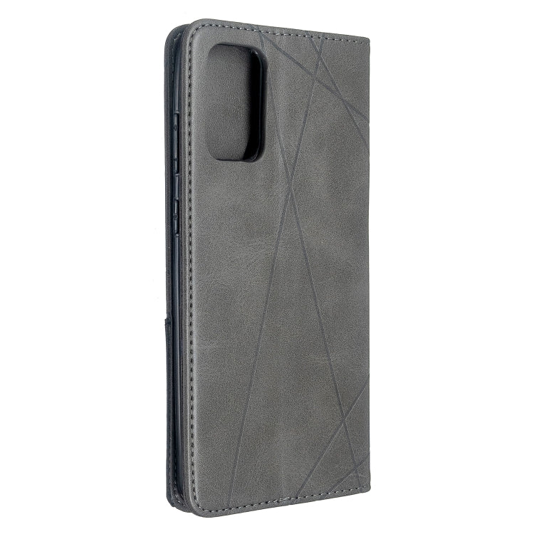 For Galaxy S20+ Rhombus Texture Horizontal Flip Magnetic Leather Case with Holder & Card Slots