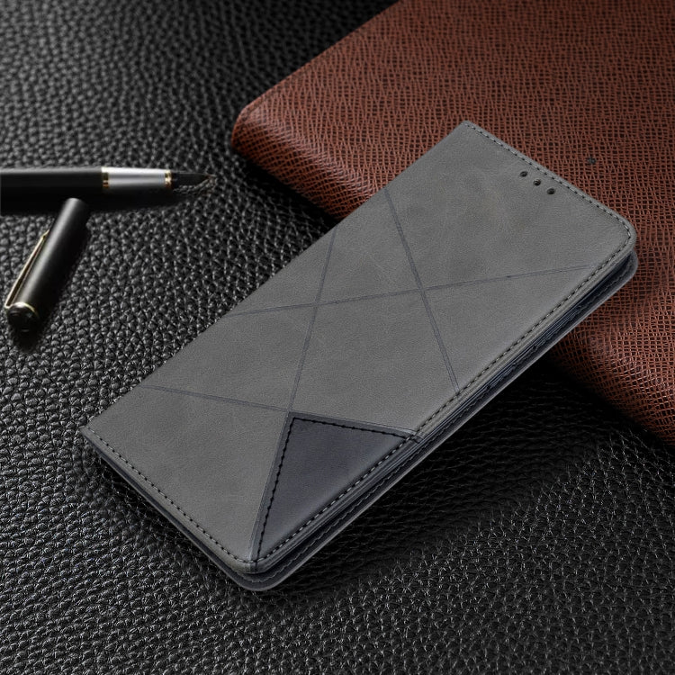For Galaxy S20+ Rhombus Texture Horizontal Flip Magnetic Leather Case with Holder & Card Slots