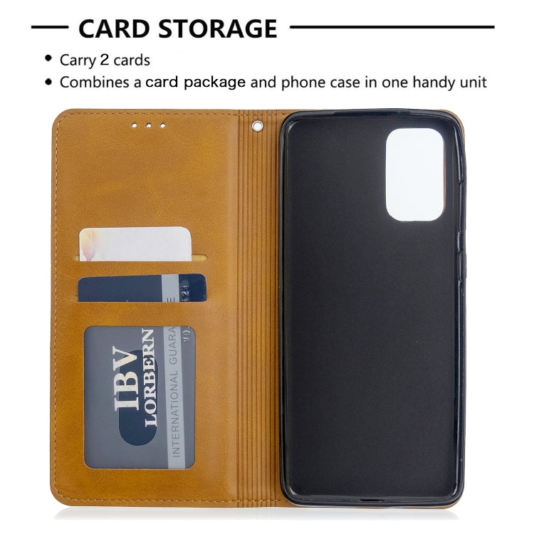 For Galaxy S20+ Rhombus Texture Horizontal Flip Magnetic Leather Case with Holder & Card Slots
