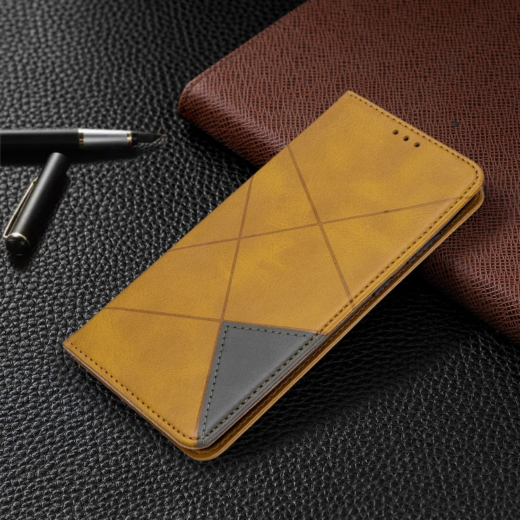 For Galaxy S20+ Rhombus Texture Horizontal Flip Magnetic Leather Case with Holder & Card Slots