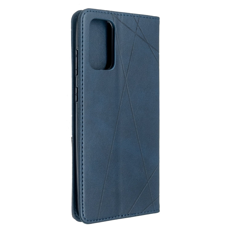 For Galaxy S20+ Rhombus Texture Horizontal Flip Magnetic Leather Case with Holder & Card Slots