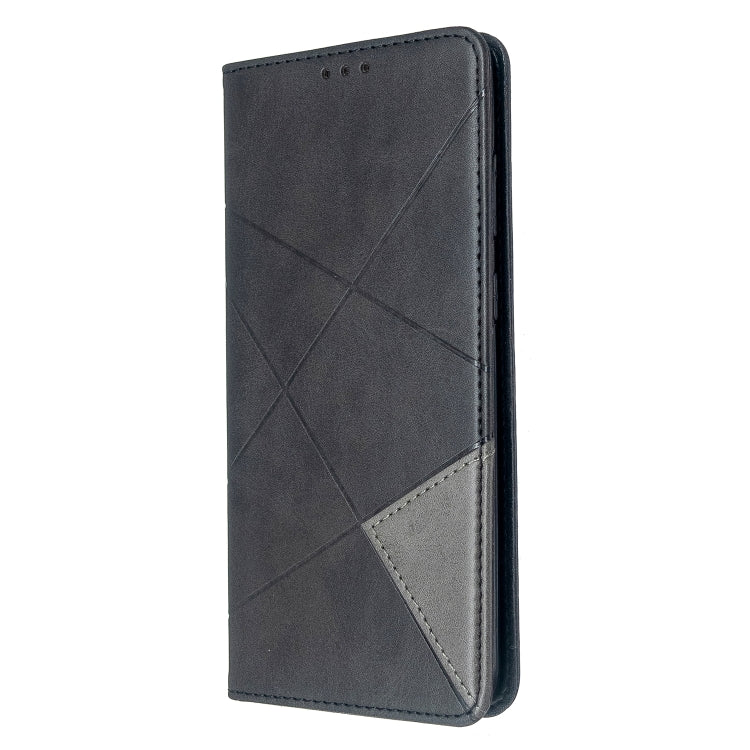 For Galaxy S20+ Rhombus Texture Horizontal Flip Magnetic Leather Case with Holder & Card Slots