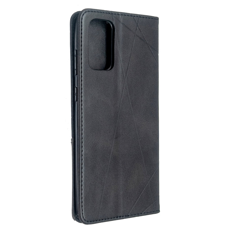For Galaxy S20+ Rhombus Texture Horizontal Flip Magnetic Leather Case with Holder & Card Slots