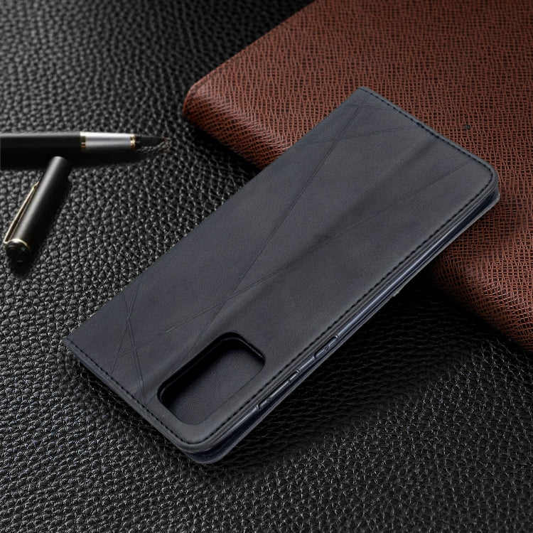 For Galaxy S20+ Rhombus Texture Horizontal Flip Magnetic Leather Case with Holder & Card Slots