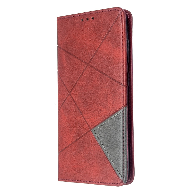 For Galaxy S20 Rhombus Texture Horizontal Flip Magnetic Leather Case with Holder & Card Slots