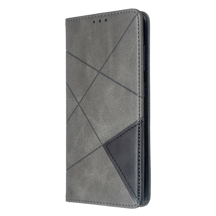 For Galaxy S20 Rhombus Texture Horizontal Flip Magnetic Leather Case with Holder & Card Slots