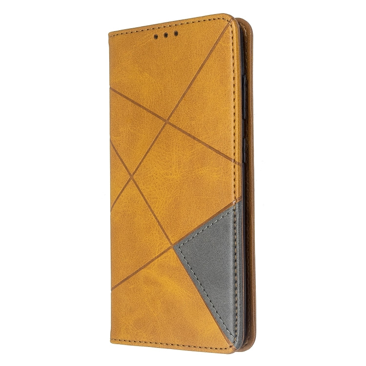 For Galaxy S20 Rhombus Texture Horizontal Flip Magnetic Leather Case with Holder & Card Slots