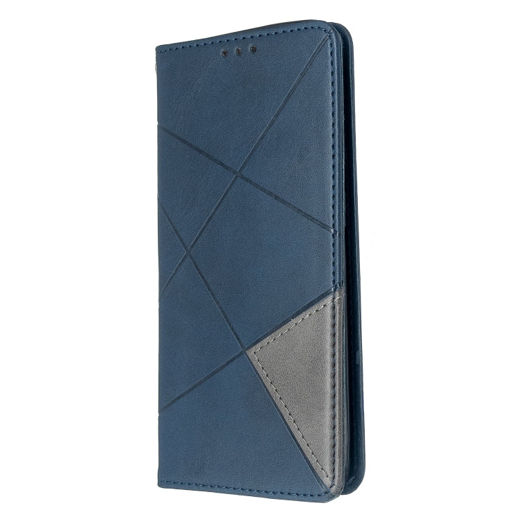 For Galaxy S20 Rhombus Texture Horizontal Flip Magnetic Leather Case with Holder & Card Slots