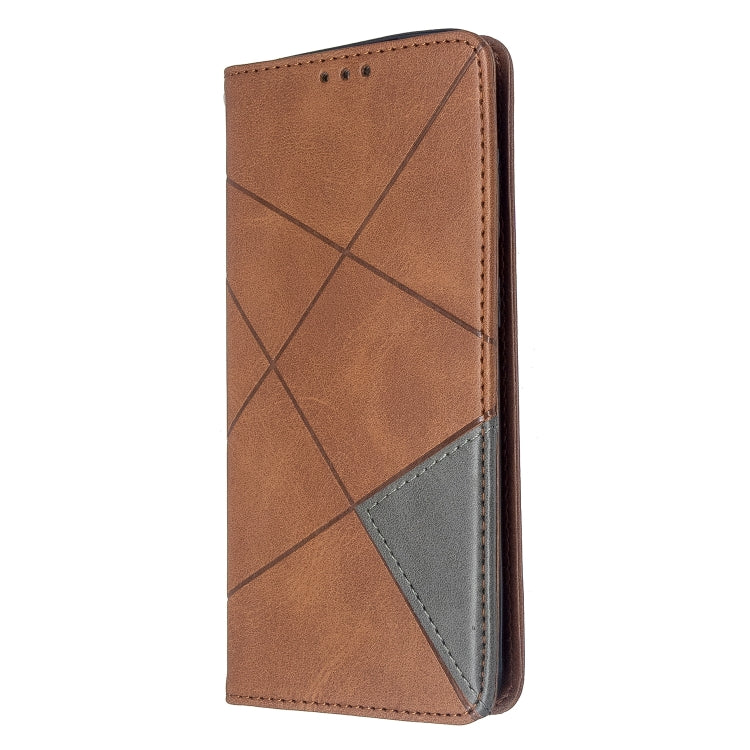 For Galaxy S20 Rhombus Texture Horizontal Flip Magnetic Leather Case with Holder & Card Slots