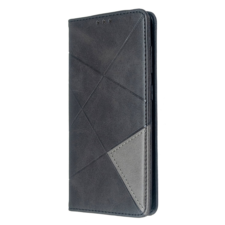 For Galaxy S20 Rhombus Texture Horizontal Flip Magnetic Leather Case with Holder & Card Slots