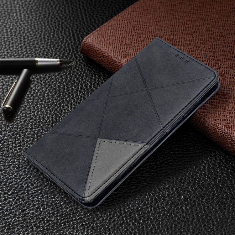 For Galaxy S20 Rhombus Texture Horizontal Flip Magnetic Leather Case with Holder & Card Slots