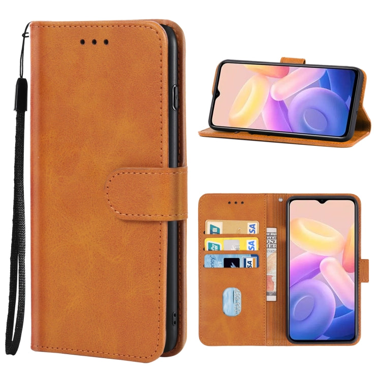 Leather Phone Case For vivo Y33s 5G