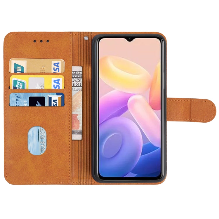 Leather Phone Case For vivo Y33s 5G