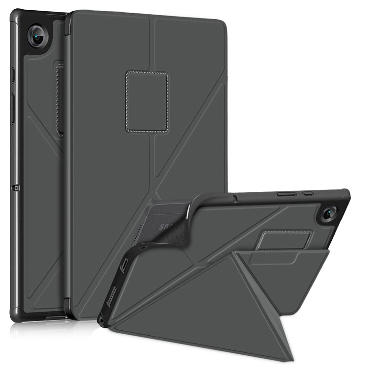 For Samsung Galaxy Tab A8 2021 Cloth Texture Multi-folding PU Leather Tablet Case