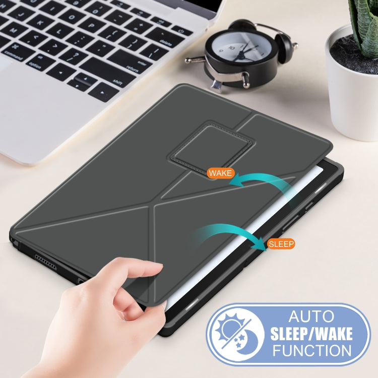 For Samsung Galaxy Tab A8 2021 Cloth Texture Multi-folding PU Leather Tablet Case
