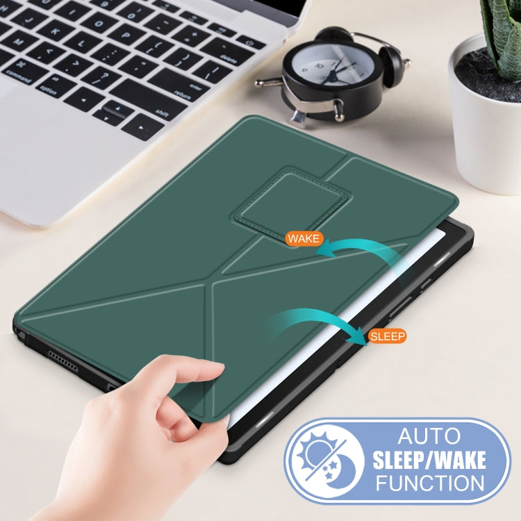 For Samsung Galaxy Tab A8 2021 Cloth Texture Multi-folding PU Leather Tablet Case