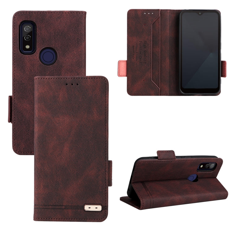 For Fujitsu Arrows WE F-51B Magnetic Clasp Leather Phone Case