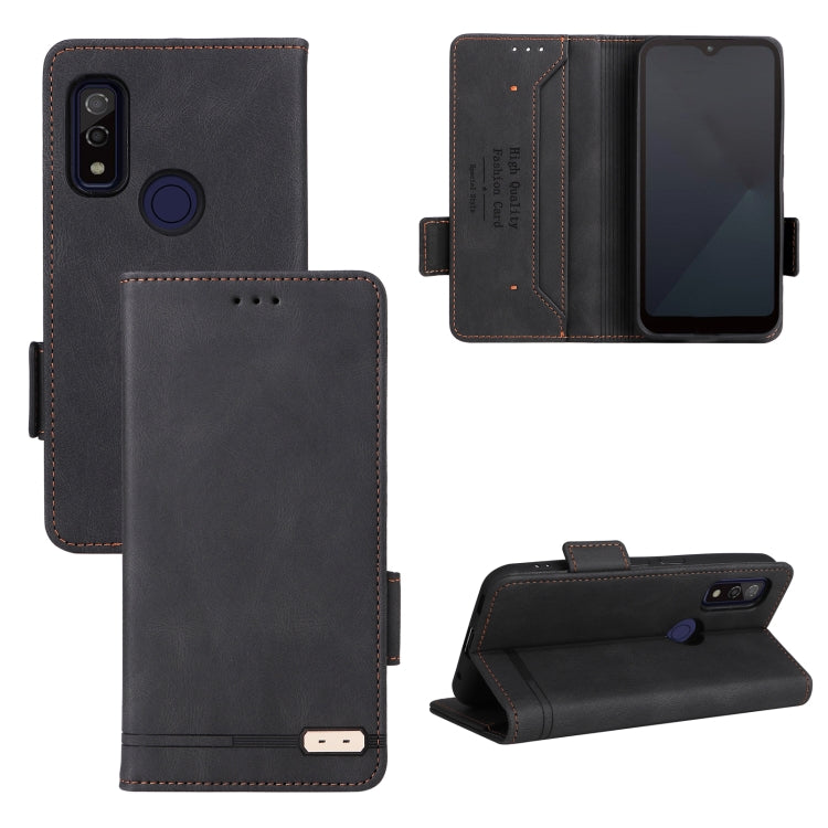 For Fujitsu Arrows WE F-51B Magnetic Clasp Leather Phone Case
