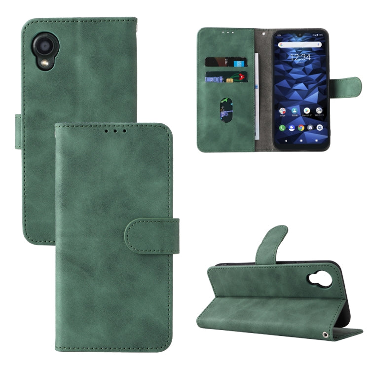 For Kyocera DIGNO BX2 Skin Feel Magnetic Buckle Leather Phone Case