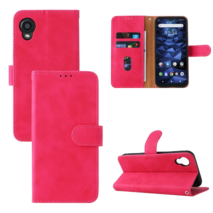 For Kyocera DIGNO BX2 Skin Feel Magnetic Buckle Leather Phone Case