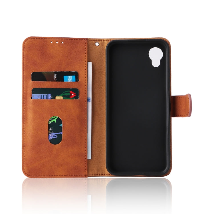 For Kyocera DIGNO BX2 Skin Feel Magnetic Buckle Leather Phone Case
