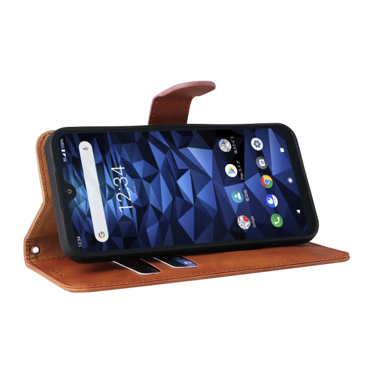 For Kyocera DIGNO BX2 Skin Feel Magnetic Buckle Leather Phone Case