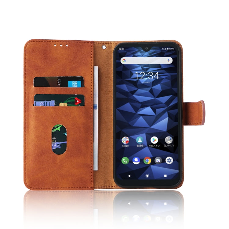 For Kyocera DIGNO BX2 Skin Feel Magnetic Buckle Leather Phone Case