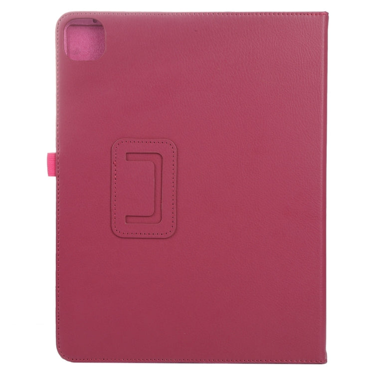 For iPad Pro 12.9 2022 / 2021 / 2020 / 2018 Litchi Texture Solid Color Leather Tablet Case