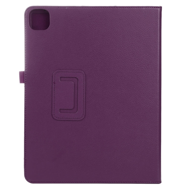 For iPad Pro 12.9 2022 / 2021 / 2020 / 2018 Litchi Texture Solid Color Leather Tablet Case