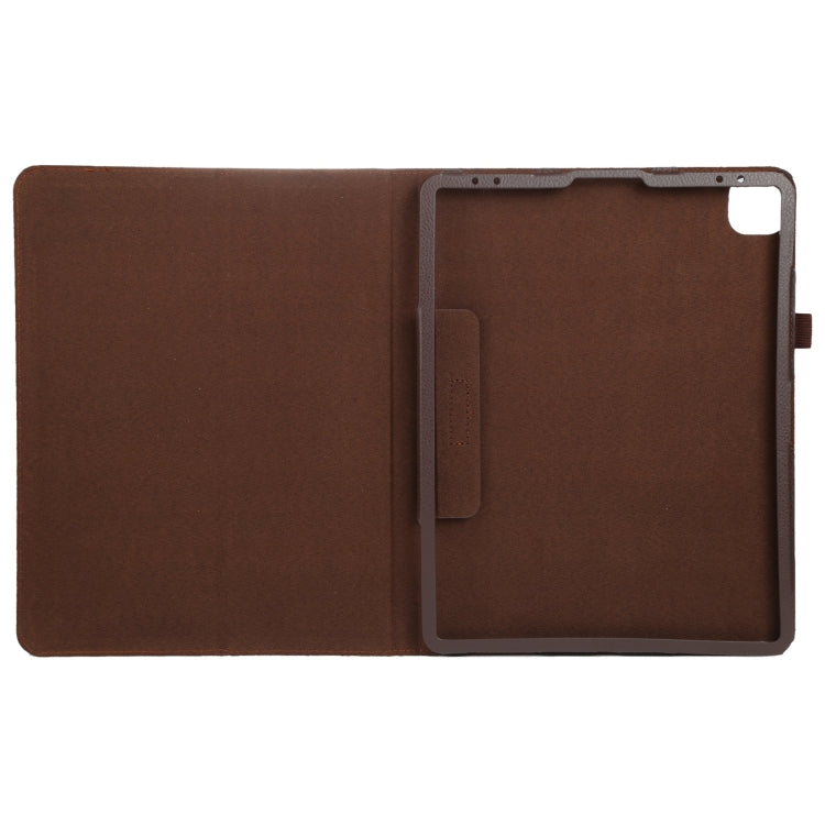 For iPad Pro 12.9 2022 / 2021 / 2020 / 2018 Litchi Texture Solid Color Leather Tablet Case
