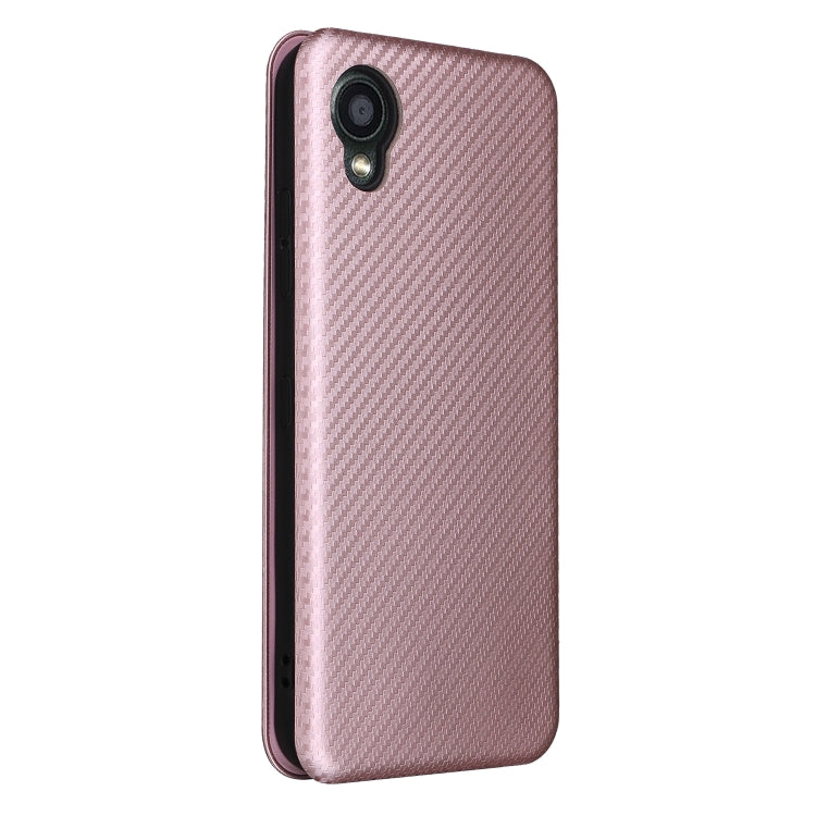 For Kyocera DIGNO BX2 Carbon Fiber Texture Horizontal Flip PU Phone Case