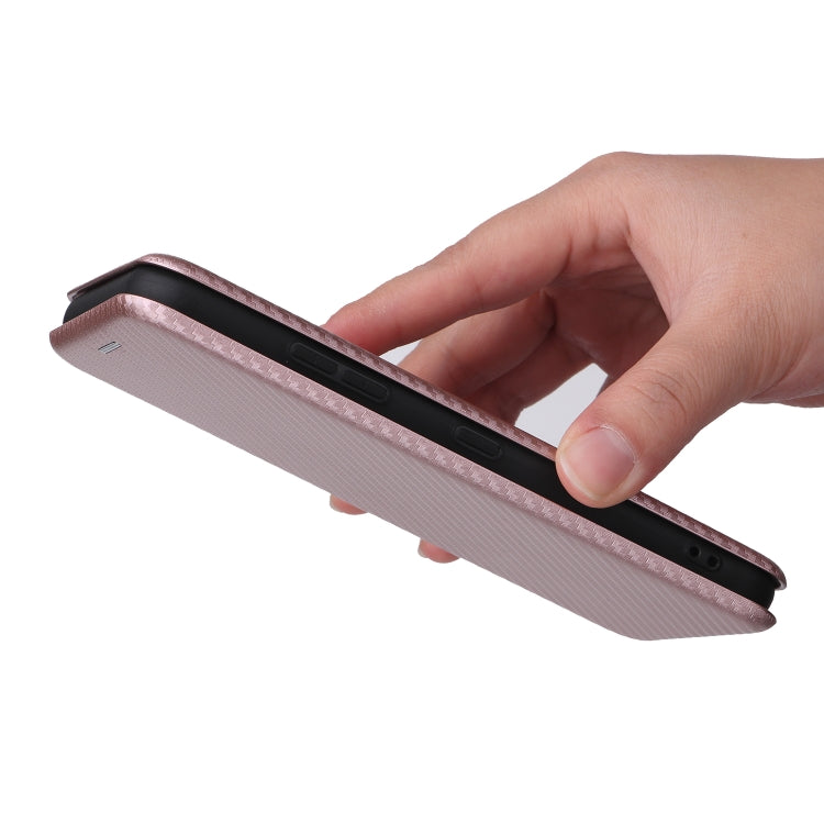 For Kyocera DIGNO BX2 Carbon Fiber Texture Horizontal Flip PU Phone Case