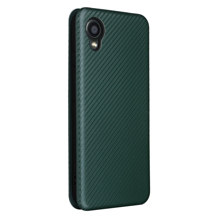 For Kyocera DIGNO BX2 Carbon Fiber Texture Horizontal Flip PU Phone Case