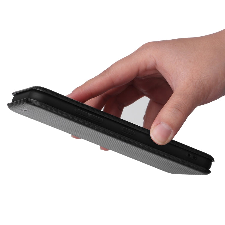 For Kyocera DIGNO BX2 Carbon Fiber Texture Horizontal Flip PU Phone Case