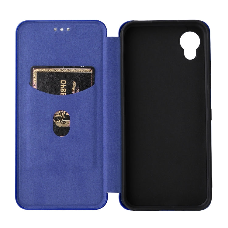For Kyocera DIGNO BX2 Carbon Fiber Texture Horizontal Flip PU Phone Case