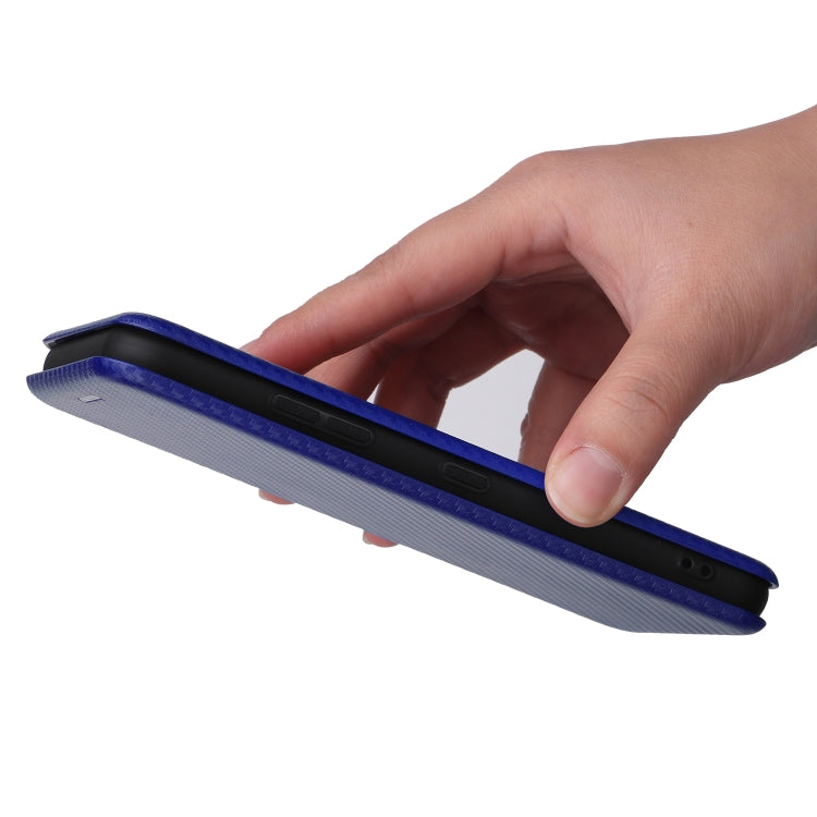 For Kyocera DIGNO BX2 Carbon Fiber Texture Horizontal Flip PU Phone Case