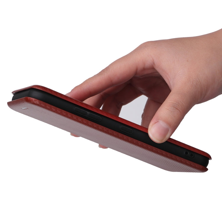 For Kyocera DIGNO BX2 Carbon Fiber Texture Horizontal Flip PU Phone Case