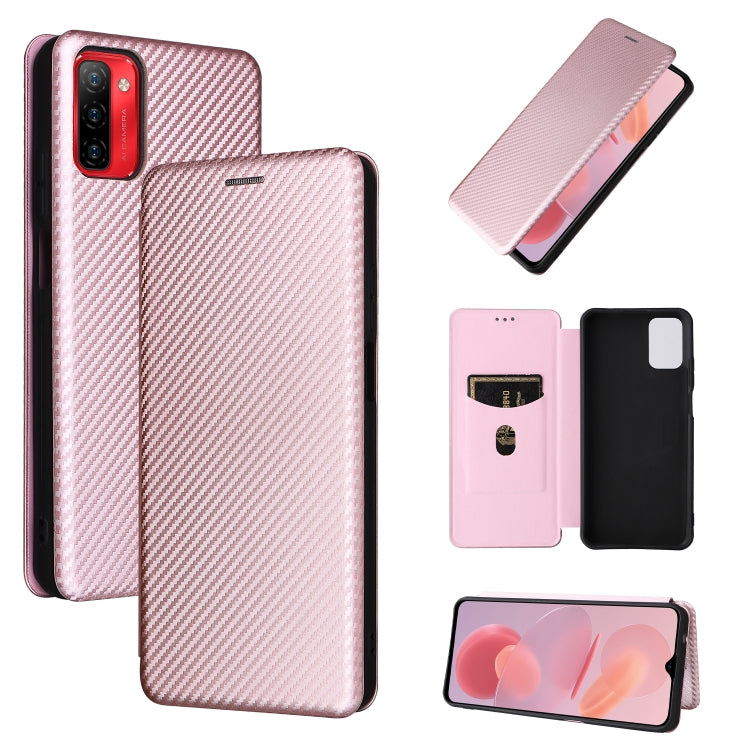For Ulefone Note 12P Carbon Fiber Texture Horizontal Flip PU Phone Case